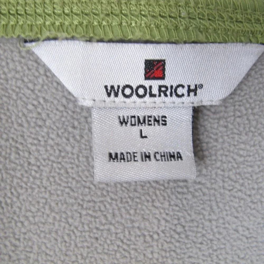 Woolrich Full Zip Softshell‎ Jacket Women's Large Aloe Green Pockets